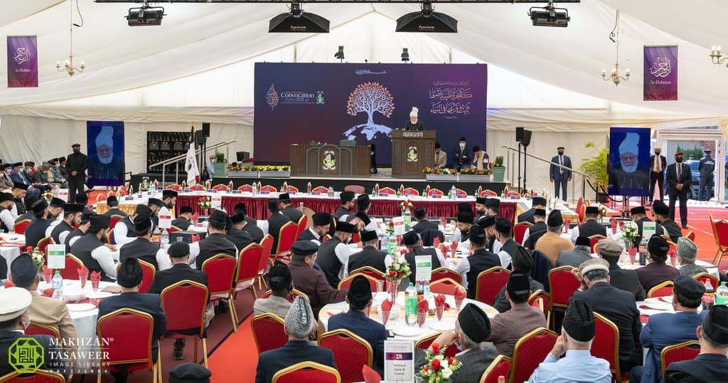 Huzoor addresses recent graduates at convocation held in Jamia Ahmadiyya UK (2026)