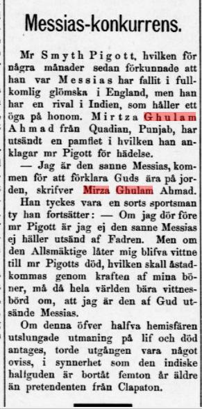 Truth prevails: The Promised Messiah in Finnish newspapers